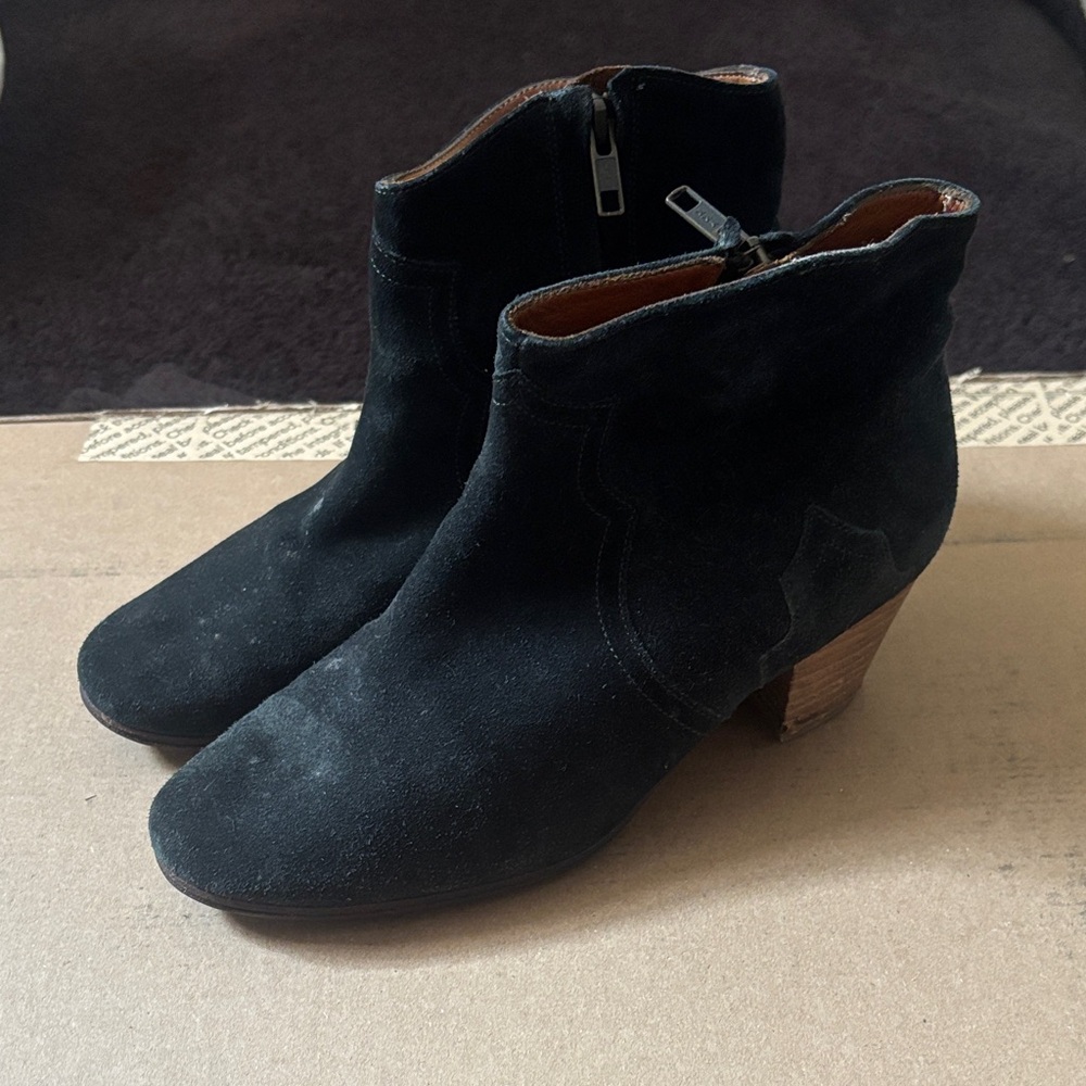 Isabel Marant Black Suede Dicker Boots